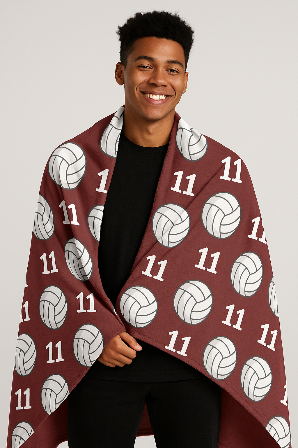 Volleyball Cozy Plush Fleece Personalized Blanket