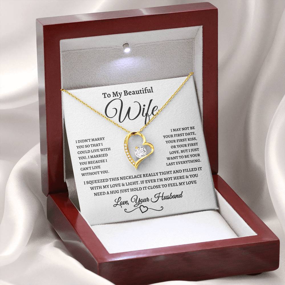 To My Beautiful Wife | Forever Love Necklace - WB - LoLoBee Trends