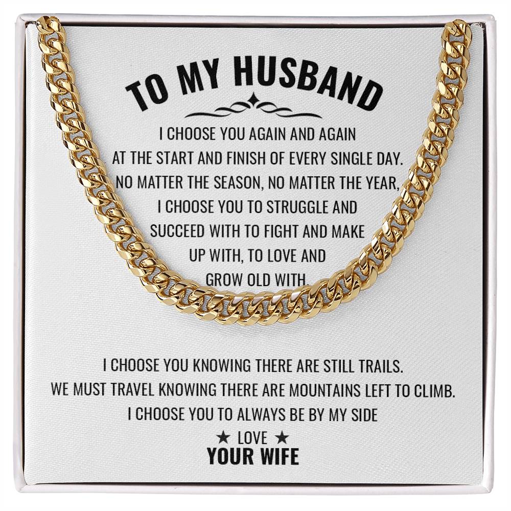 To My Husband | Cuban Link Chain - LoLoBee Trends