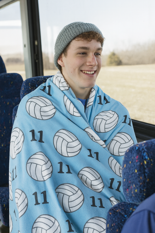 Volleyball Cozy Plush Fleece Personalized Blanket