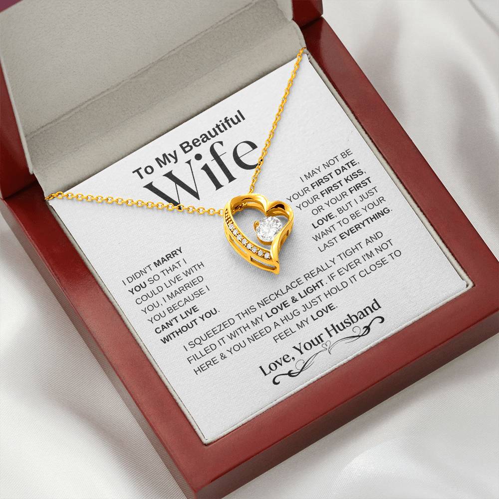 To My Beautiful Wife | Forever Love Necklace - WB_1