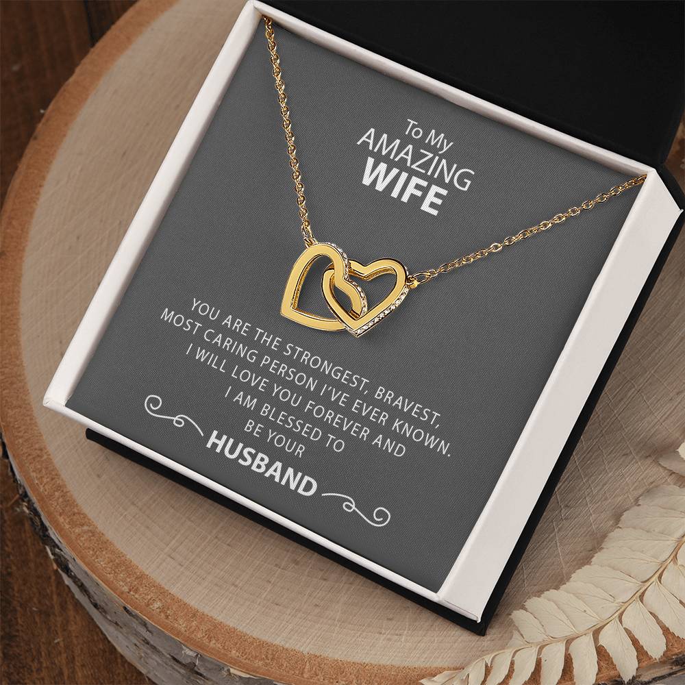 To My Amazing Wife | Interlocking Hearts necklace - LoLoBee Trends