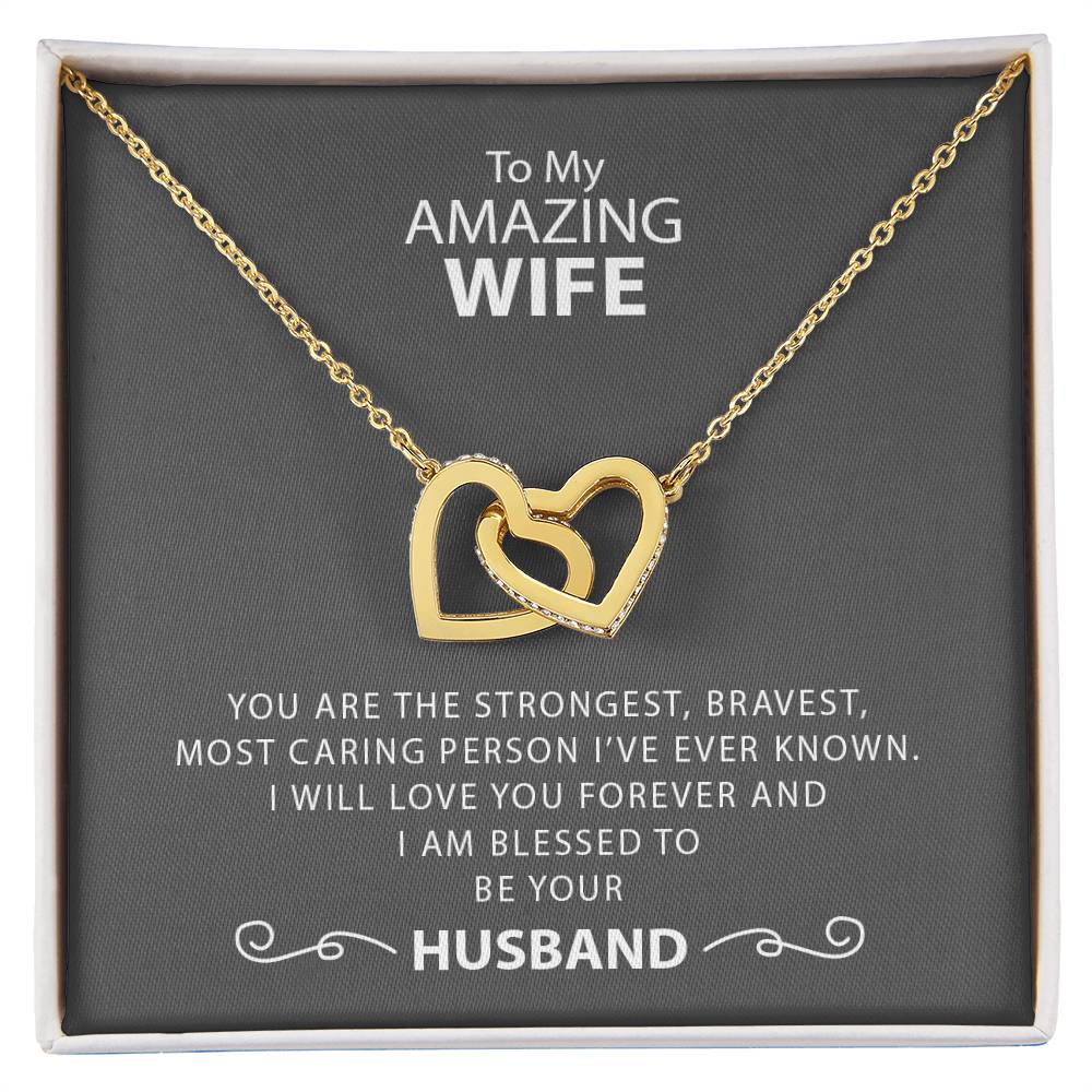 To My Amazing Wife | Interlocking Hearts necklace - LoLoBee Trends