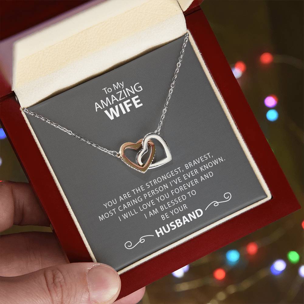 To My Amazing Wife | Interlocking Hearts necklace - LoLoBee Trends