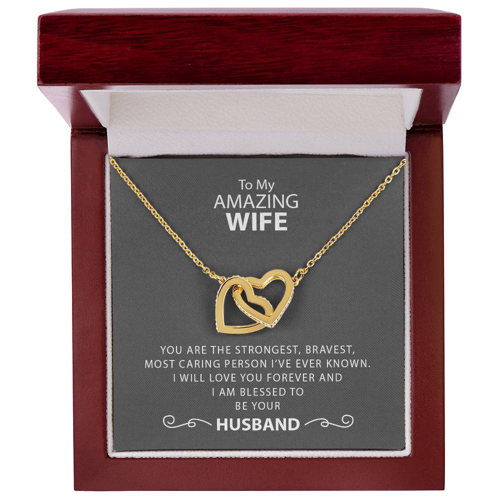 To My Amazing Wife | Interlocking Hearts necklace - LoLoBee Trends