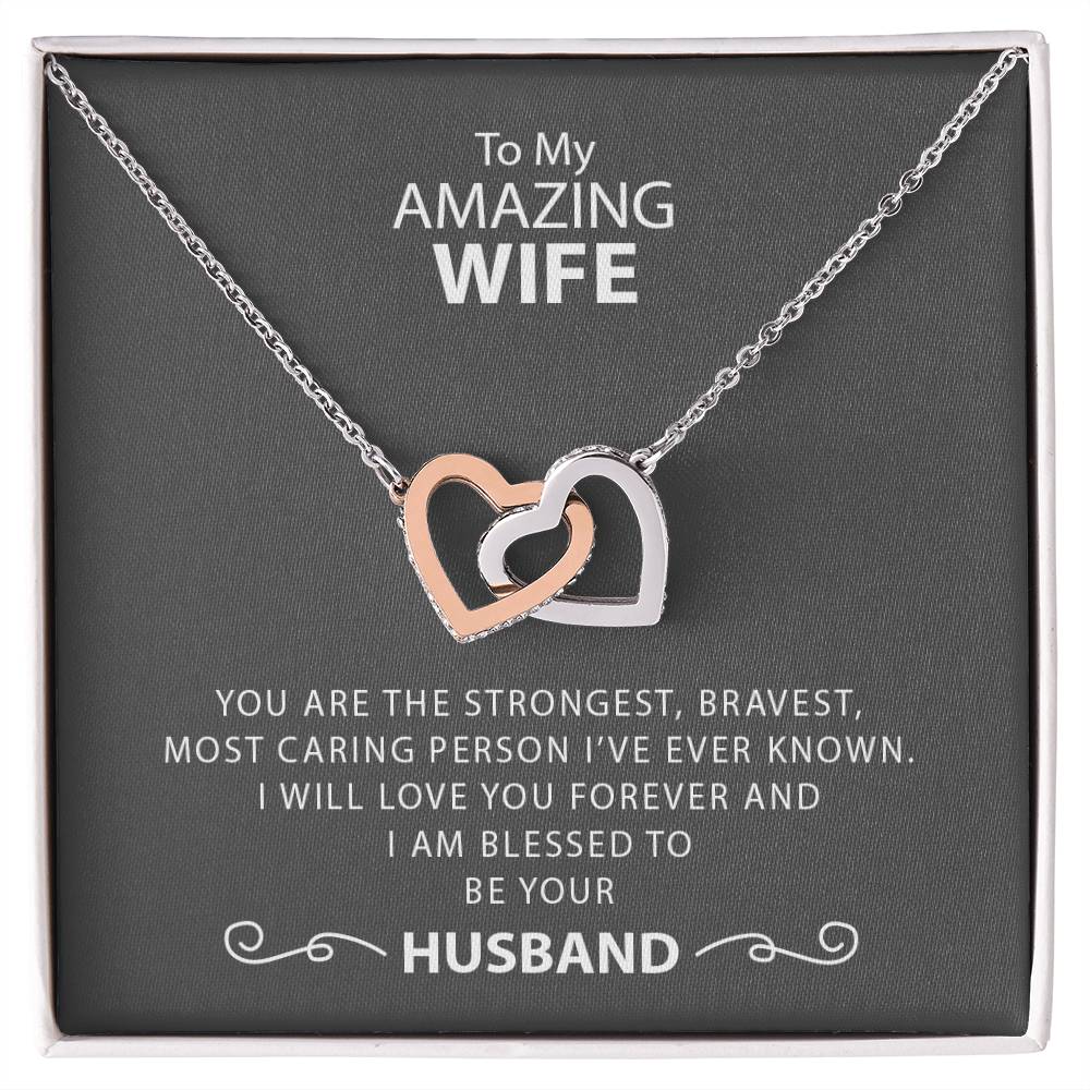 To My Amazing Wife | Interlocking Hearts necklace - LoLoBee Trends