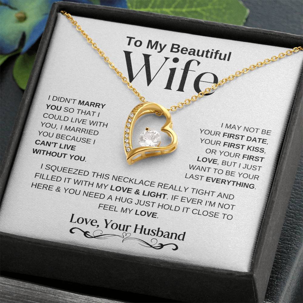 To My Beautiful Wife | Forever Love Necklace - WB_1 - LoLoBee Trends