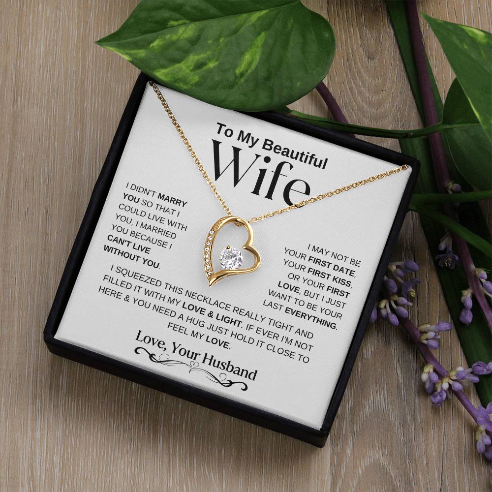 To My Beautiful Wife | Forever Love Necklace - WB_1 - LoLoBee Trends