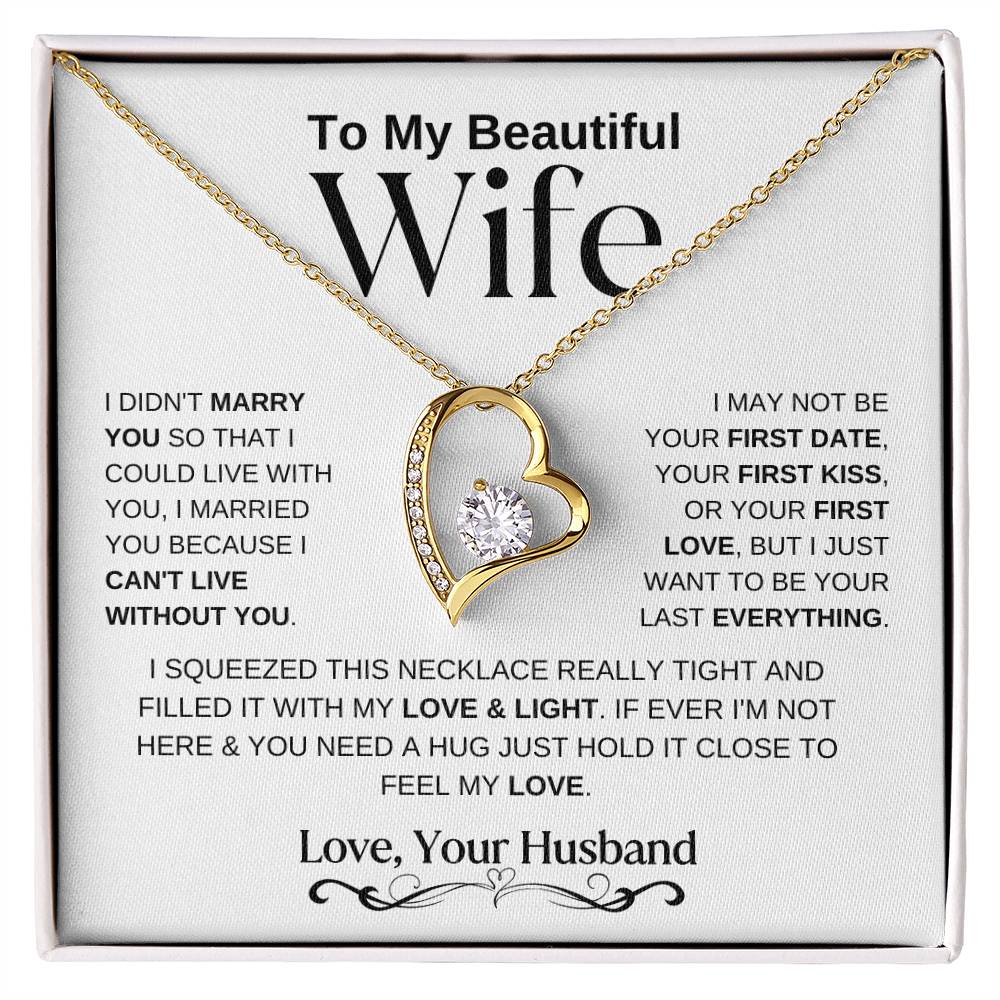 To My Beautiful Wife | Forever Love Necklace - WB_1 - LoLoBee Trends