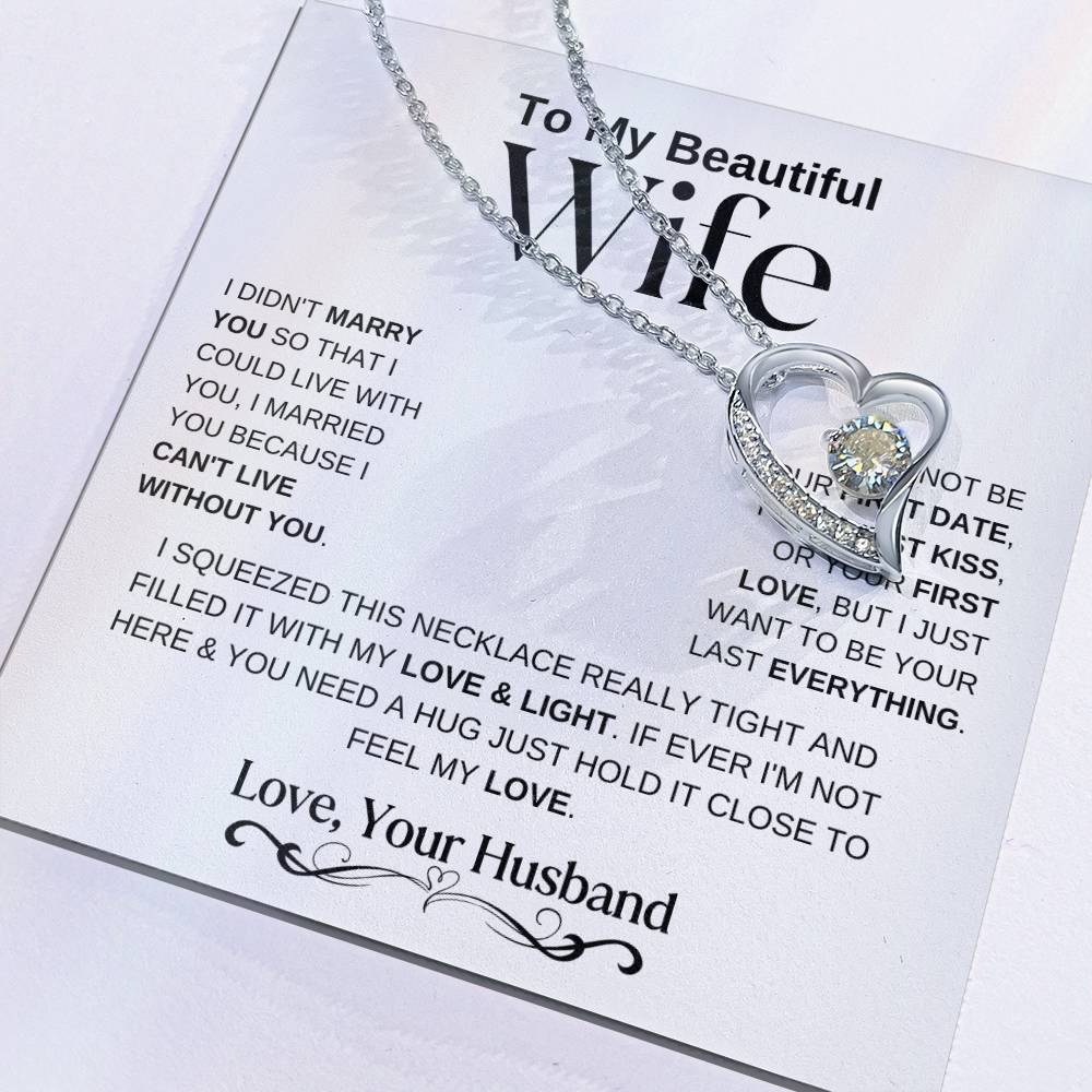 To My Beautiful Wife | Forever Love Necklace - WB_1 - LoLoBee Trends