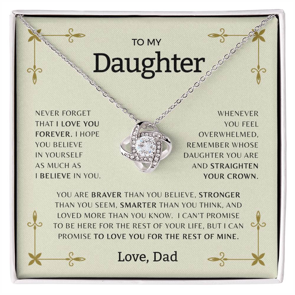 To My Daughter | Love Knot Necklace - LoLoBee Trends