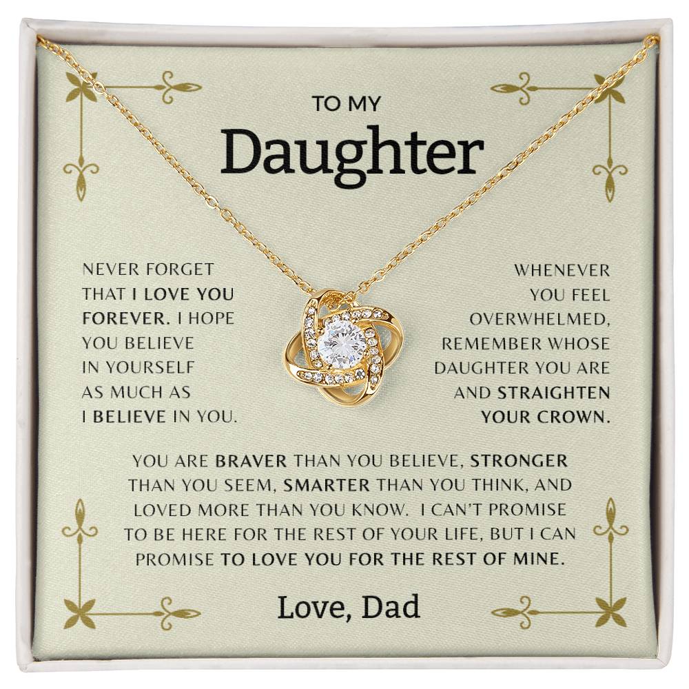 To My Daughter | Love Knot Necklace - LoLoBee Trends