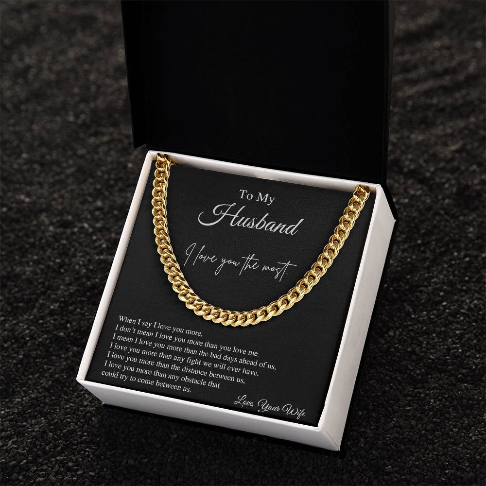 To My Husband | Cuban Link Chain - LoLoBee Trends