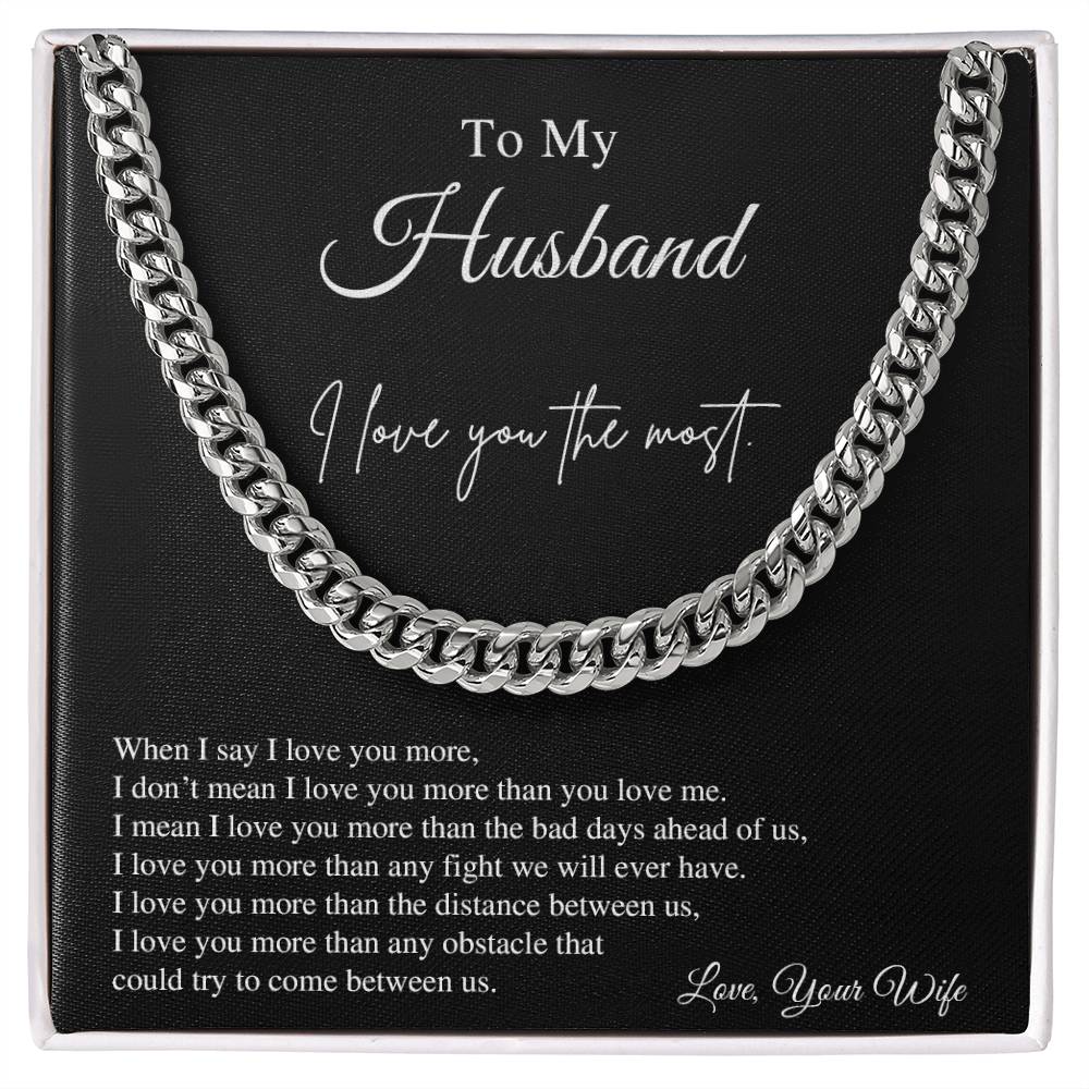 To My Husband | Cuban Link Chain - LoLoBee Trends