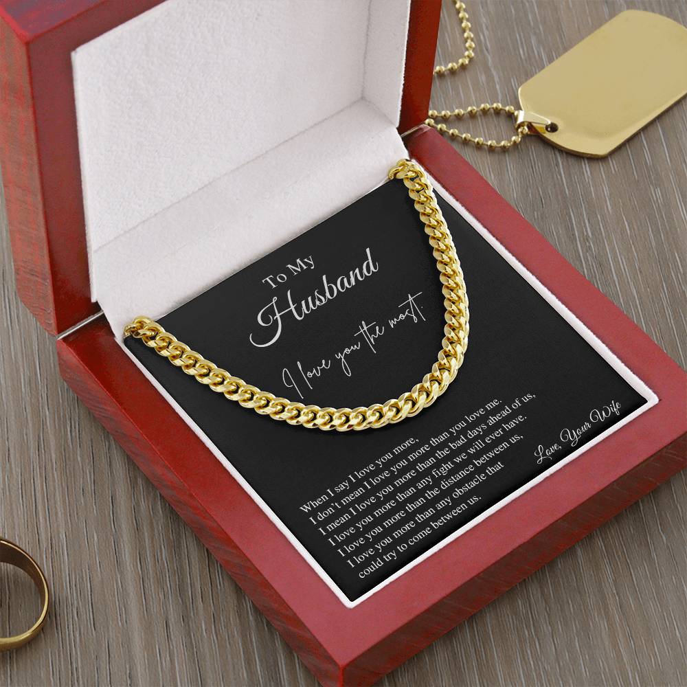 To My Husband | Cuban Link Chain - LoLoBee Trends