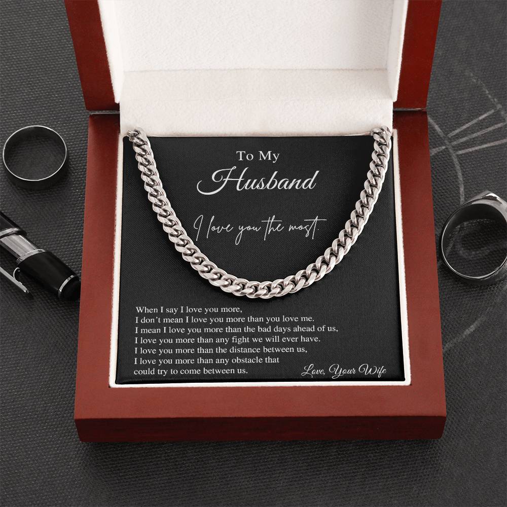 To My Husband | Cuban Link Chain - LoLoBee Trends