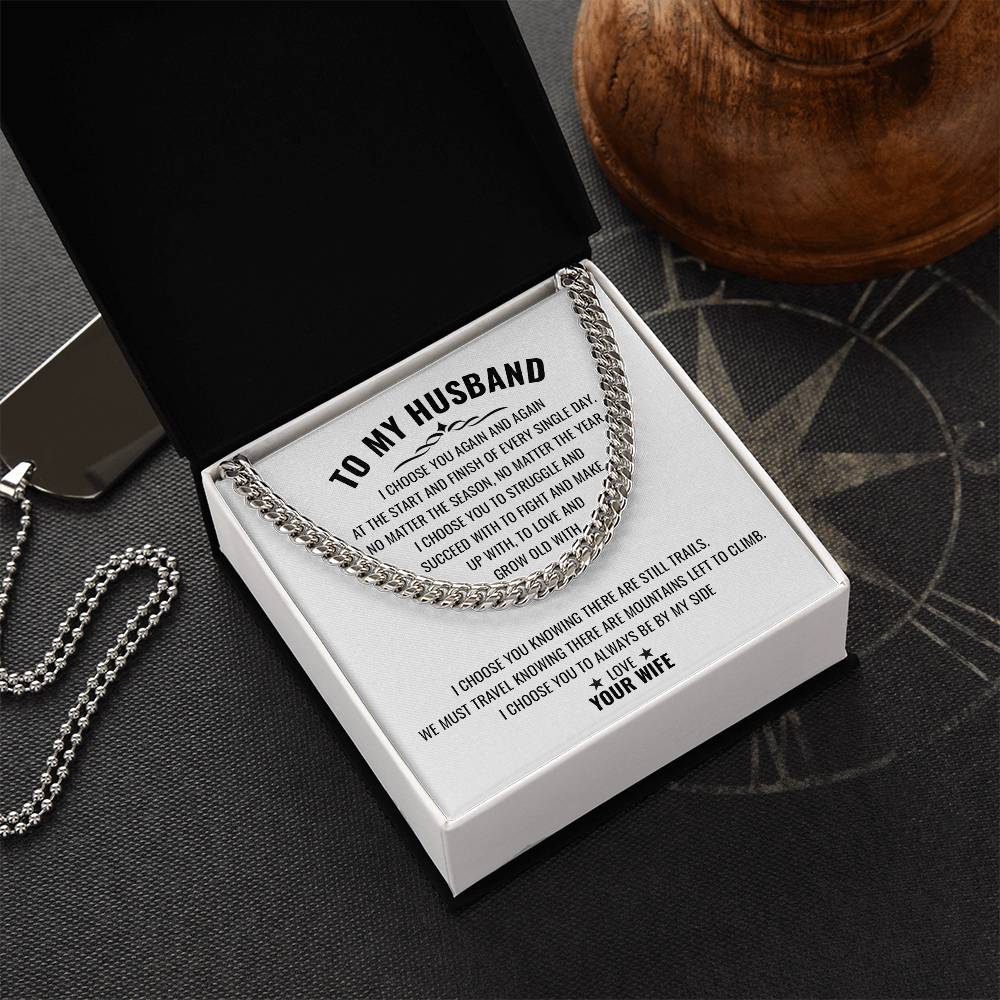 To My Husband | Cuban Link Chain - LoLoBee Trends