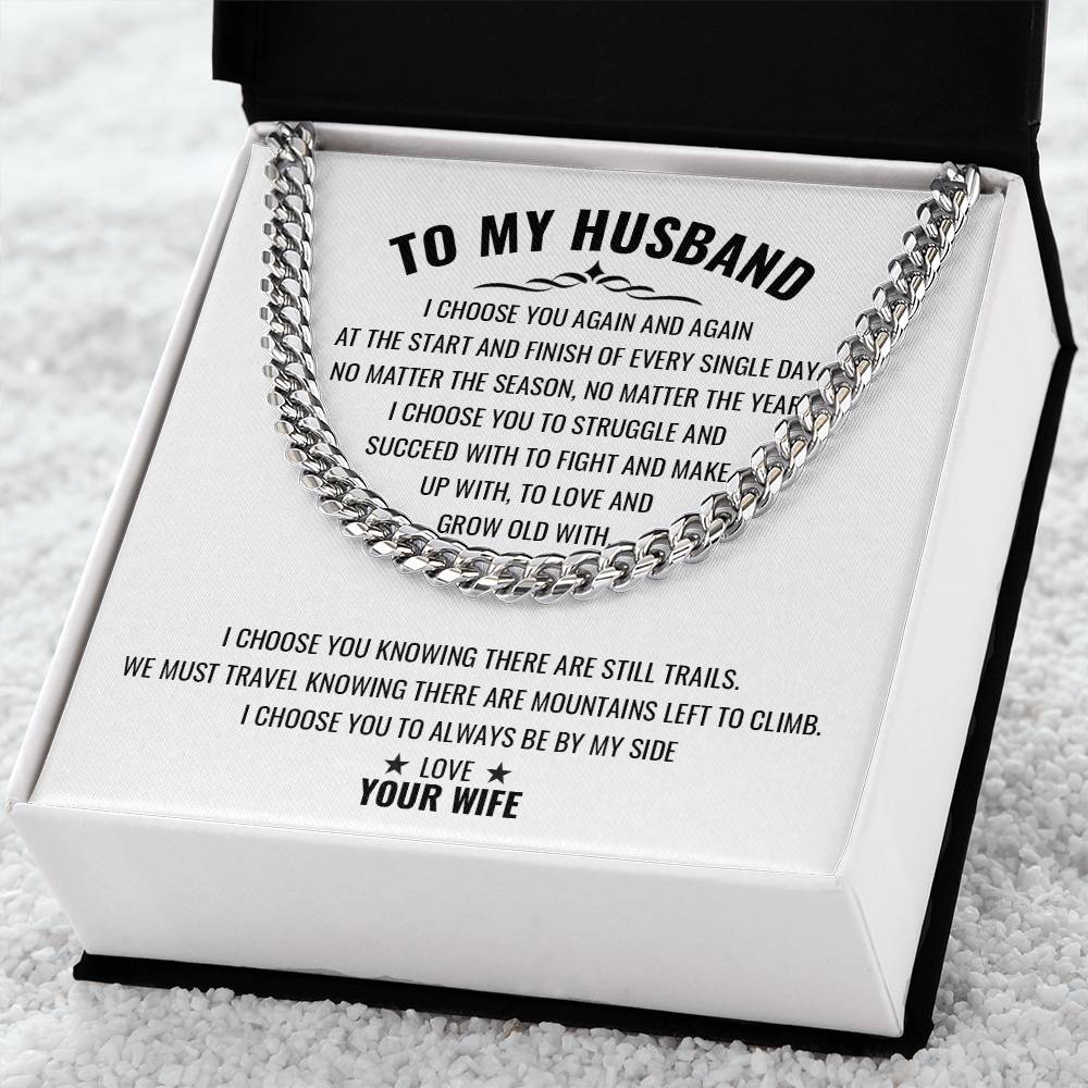 To My Husband | Cuban Link Chain - LoLoBee Trends