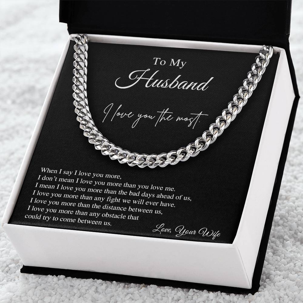 To My Husband | Cuban Link Chain - LoLoBee Trends