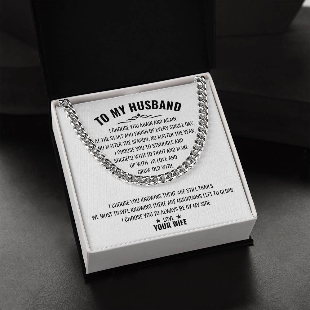 To My Husband | Cuban Link Chain - LoLoBee Trends