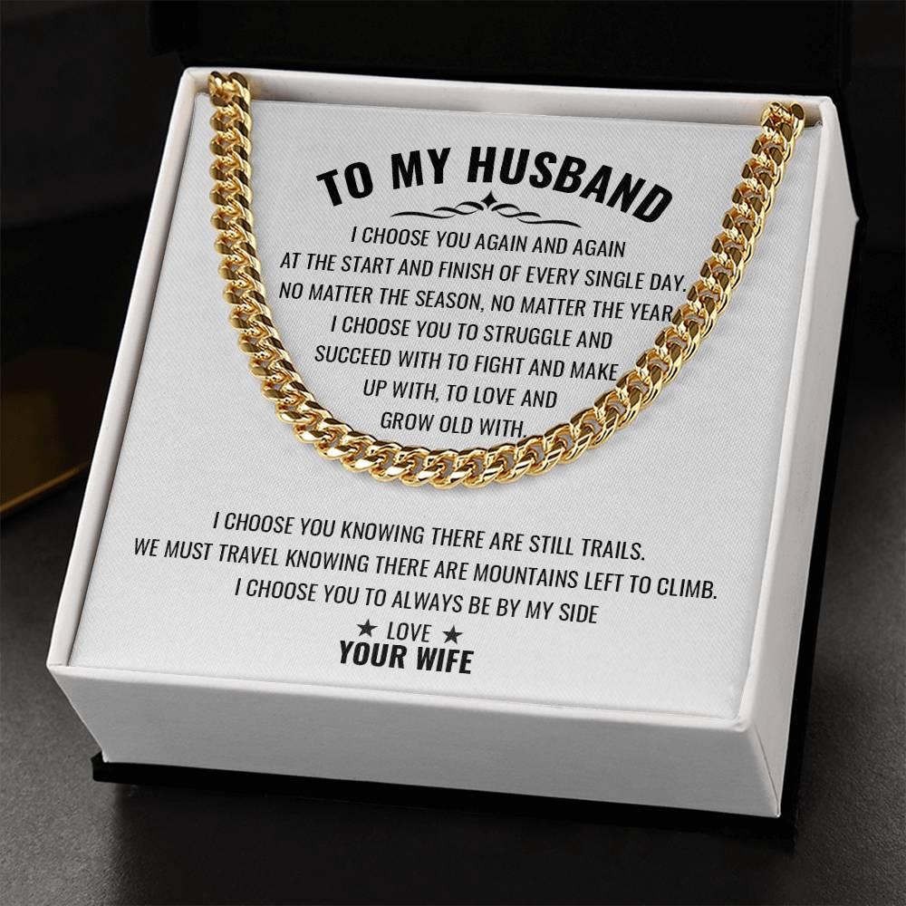 To My Husband | Cuban Link Chain - LoLoBee Trends