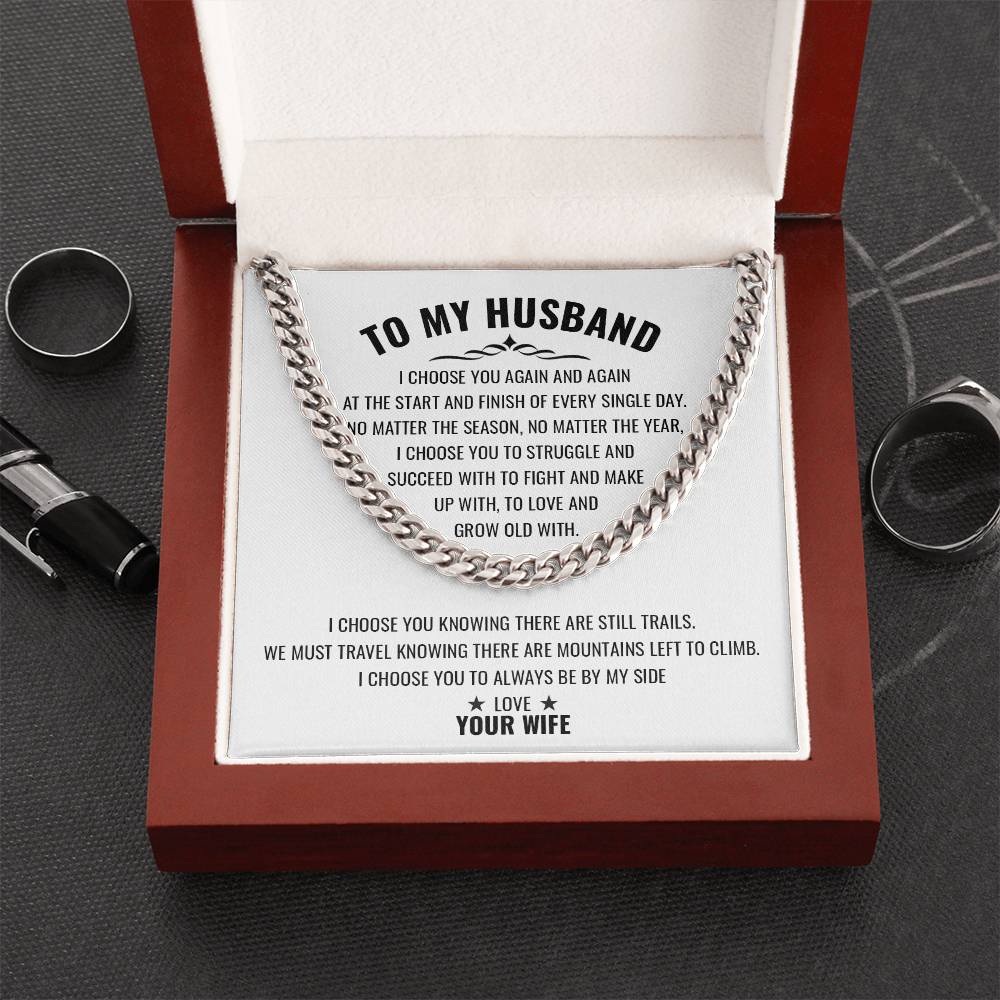 To My Husband | Cuban Link Chain - LoLoBee Trends