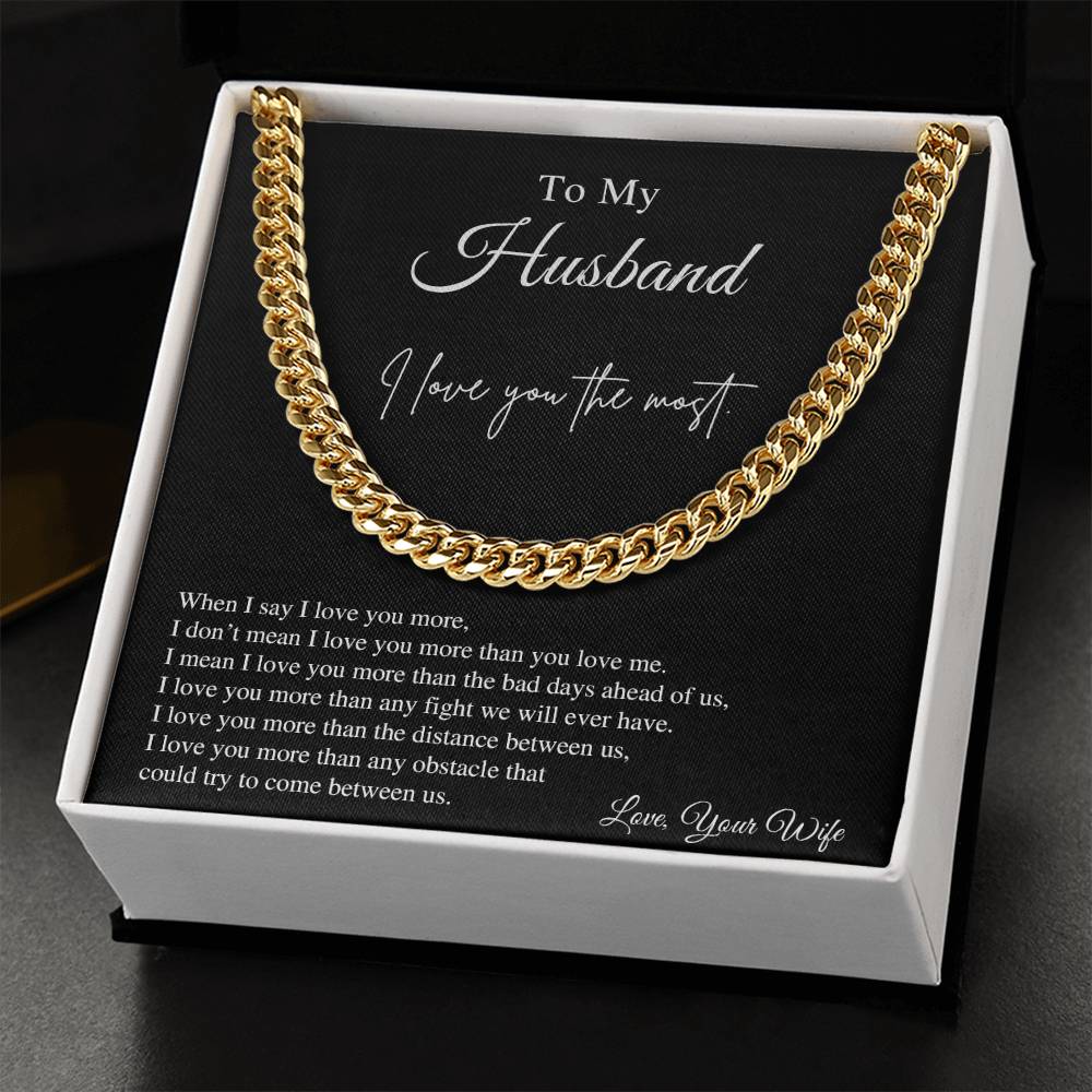 To My Husband | Cuban Link Chain - LoLoBee Trends