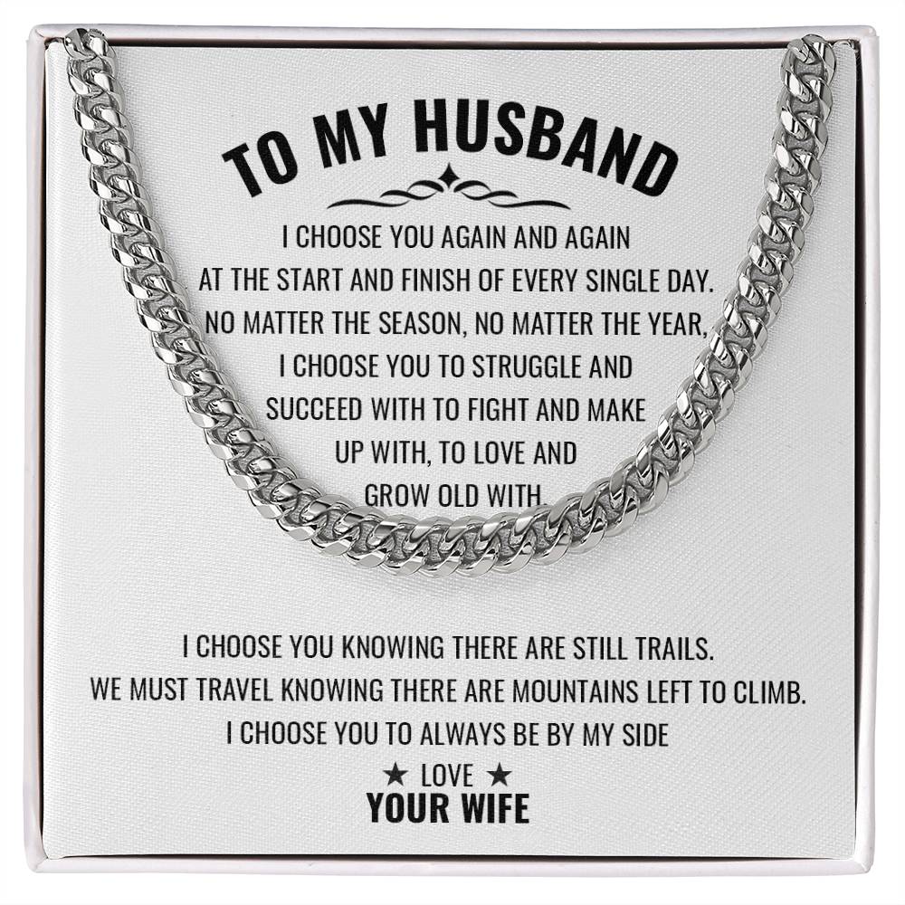 To My Husband | Cuban Link Chain - LoLoBee Trends