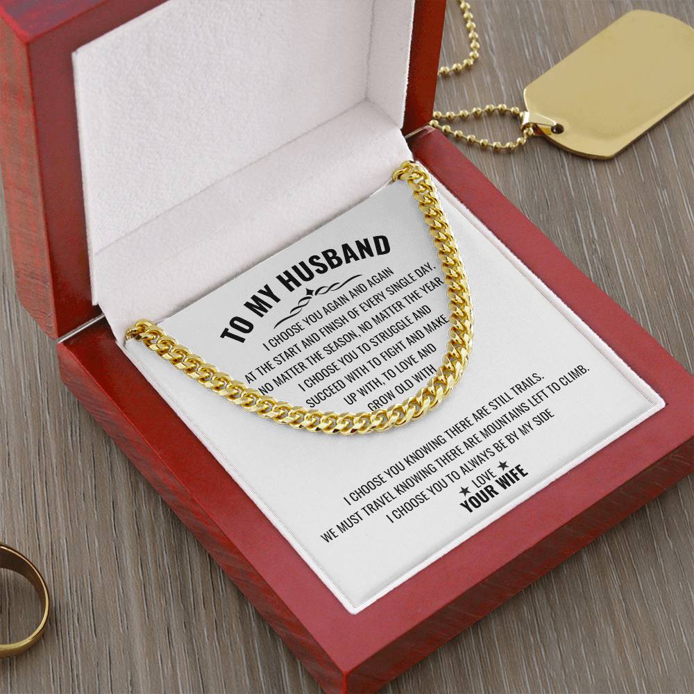 To My Husband | Cuban Link Chain - LoLoBee Trends