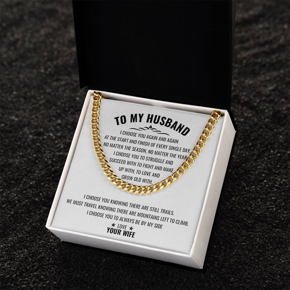 To My Husband | Cuban Link Chain - LoLoBee Trends