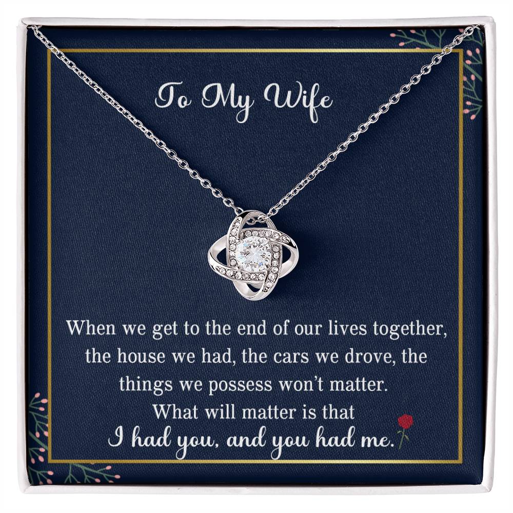 To My Wife | Love Knot Necklace - LoLoBee Trends