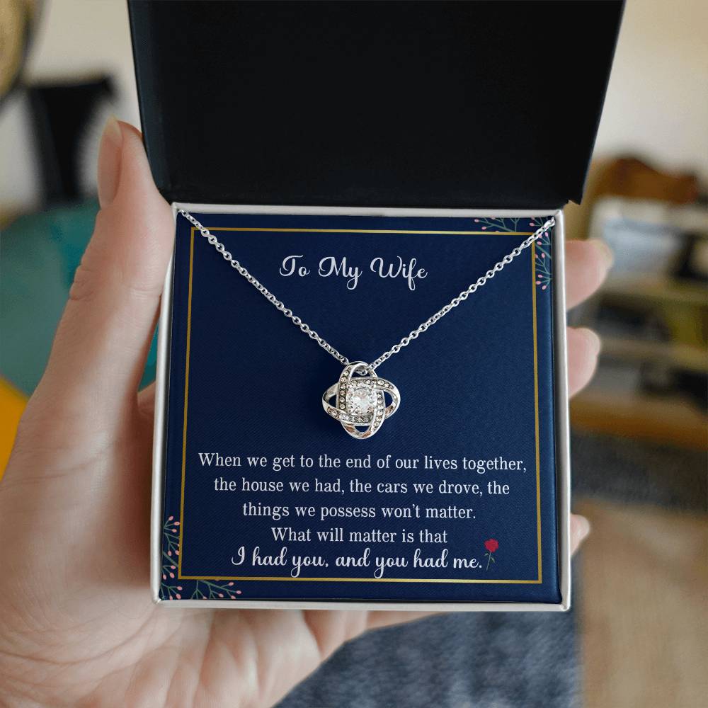 To My Wife | Love Knot Necklace - LoLoBee Trends