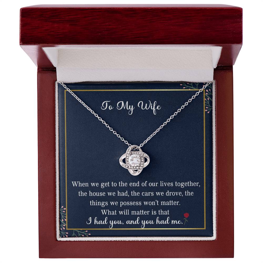 To My Wife | Love Knot Necklace - LoLoBee Trends