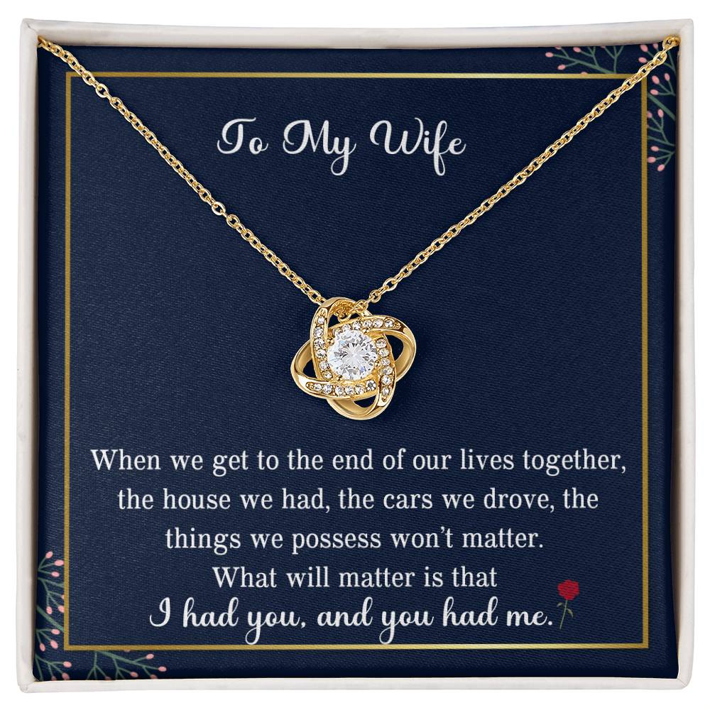 To My Wife | Love Knot Necklace - LoLoBee Trends